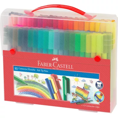 Faber-Castell Flamastry connector Zestaw prezentowy 80 szt.