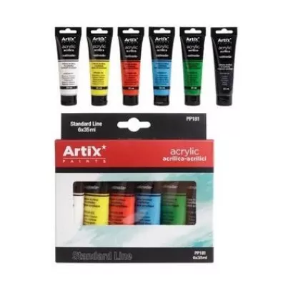 Mp Main Paper Zestaw farb akrylowych 6 kolor�w 6x35ml