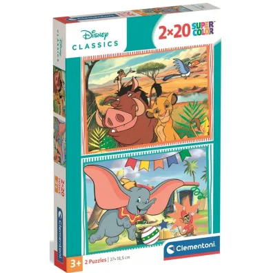 Puzzle 2x20 element�w Disney Classic CLEMENTONI 24837