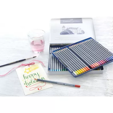 Faber-Castell Kredki akwarelowe Goldfaber Aqua w metalowym opakowaniu 48 kolorw