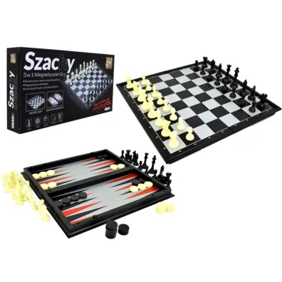 Szachy magnetyczne 3w1