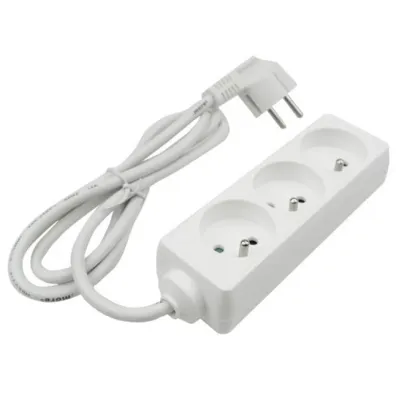 Przed�u�acz . 3-gn. 1.5m+Z (3x1mm2) EcoLight M20551 bia.