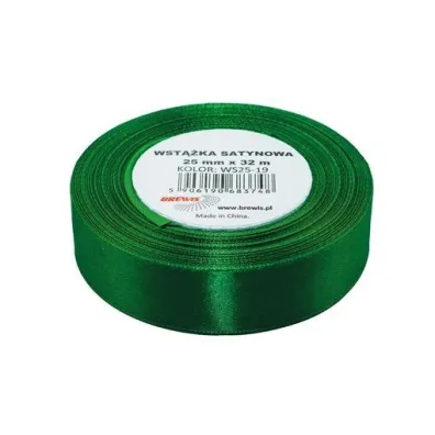Brewis Wst��ka satynowa zielona 25mm x 32m