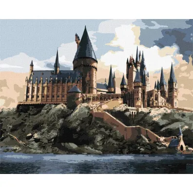 Ideyka Malowanie po numerach - Hogwart za dnia 40x50cm