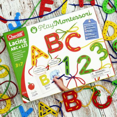 Montessori. Przeplatanka ABC + 123 Quercetti
