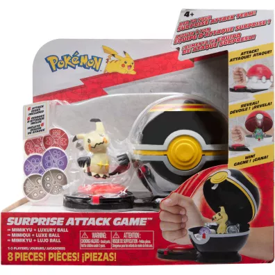 Pokemon Surprise Attack Game Single-Pack Mimikyu with Luxury Ball Seria 2