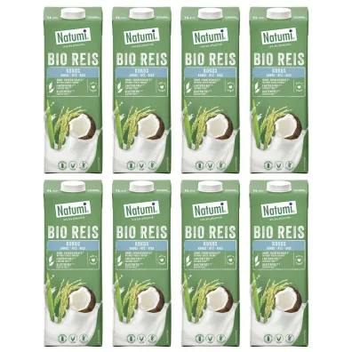 Natumi Nap�j ry�owo-kokosowy bezglutenowy Zestaw 8 x 1 l Bio