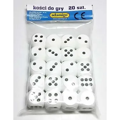 Ko�ci do gry 20 sztuk Adamigo