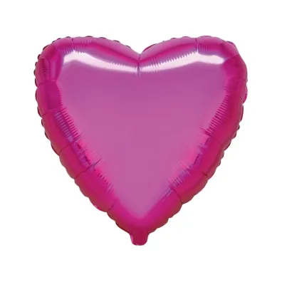 Balon Flexmetal foliowy Serce ciemnor�owe 45cm