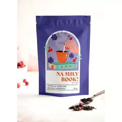 TanioKsi��kowa herbata owocowa na bazie hibiskusa - Na Mi�y Book 50 g