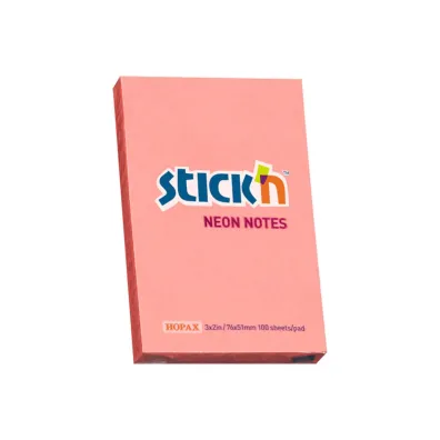 Stickn Notes samoprzylepny Neon 76 x 51 mm rowy
