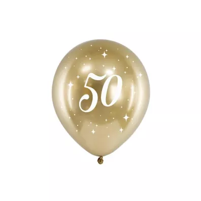 PartyDeco Balony Glossy 50-tka z�ote 30 cm