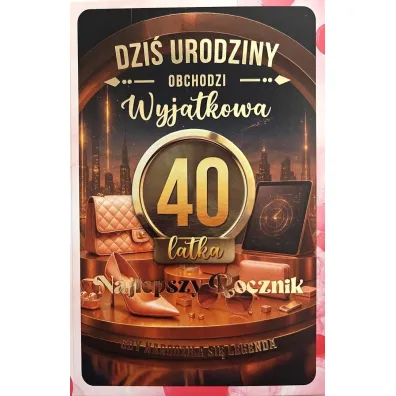 Yeku Karnet z wymiennymi rocznikami 40 damska