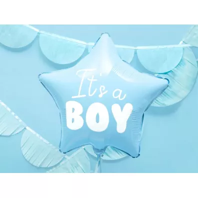 PartyDeco Balon foliowy Gwiazdka It's a boy niebieski 48cm