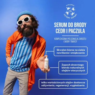 Mydlarnia 4 Szpaki Serum do brody Cedr i paczula 30 ml