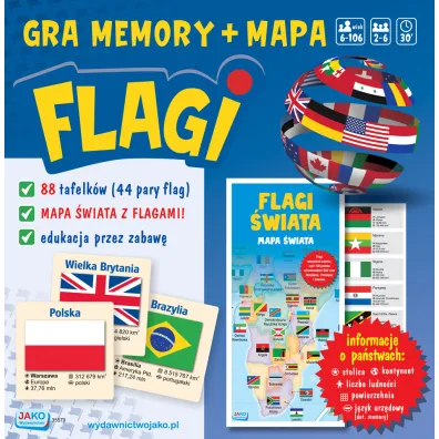 GRA MEMORY FLAGI SWIATA MAPA PUD