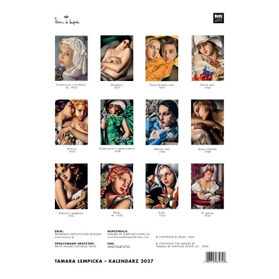 Kalendarz 2027 Tamara �empicka wz�r 2 A3