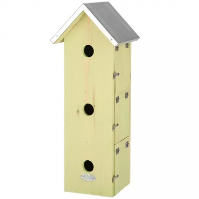 Esschert Design Budka lgowa dla ptakw 3 poziomy 51cm