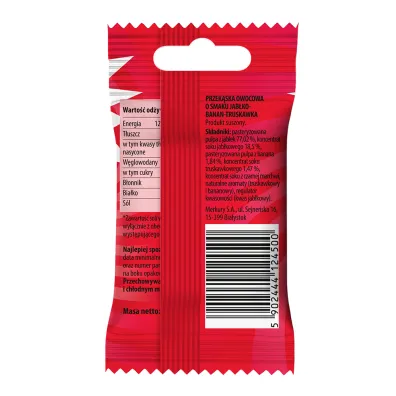 Bunny Ninja Przekska owocowa o smaku jabko-banan-truskawka 15 g