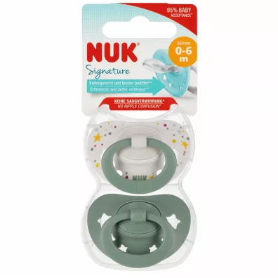 Nuk Smoczek uspokajaj�cy silikonowy 0-6m Signature 10175323 2 szt.