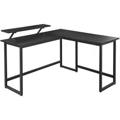 Songmics Biurko narone czarne z pk na monitor eleganckie