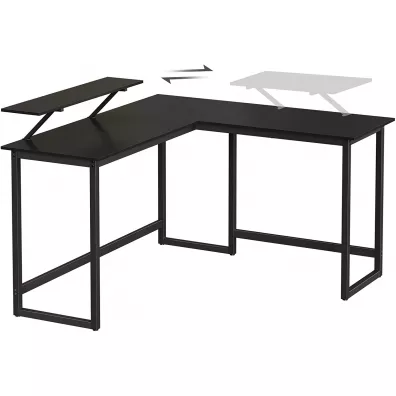 Songmics Biurko narone czarne z pk na monitor eleganckie