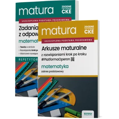 Pakiet Matura 2026. Matematyka. Zakres podstawowy: Zadania maturalne z odpowiedziami. Repetytorium, Arkusze maturalne z rozwi�zaniami krok po kroku