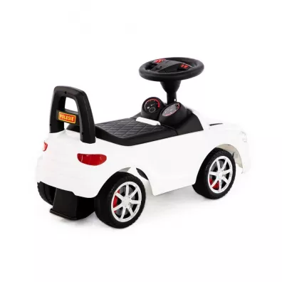 Polesie 84514 Samochd-jedzik SuperCar Nr4 z sygnaem dwikowym biay jedzideko auto pojazd