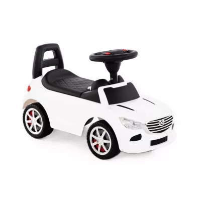 Polesie 84514 Samochd-jedzik SuperCar Nr4 z sygnaem dwikowym biay jedzideko auto pojazd