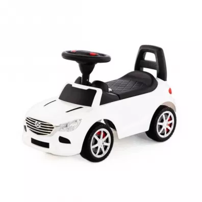 Polesie 84514 Samochd-jedzik SuperCar Nr4 z sygnaem dwikowym biay jedzideko auto pojazd
