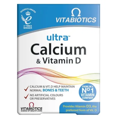 Vitabiotics Ultra Calcium + Vitamin D suplement diety 30 tab.