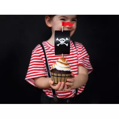 PartyDeco Zestaw do muffinek Piraci 6 szt.