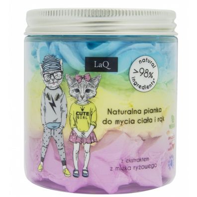 LaQ Naturalna pianka do mycia ciała o zapachu gumy balonowej z ekstraktem z mleka ryżowego 250 ml