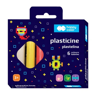 Plastelina okr�g�a Pixi Planet 6 kolor�w Happy Color