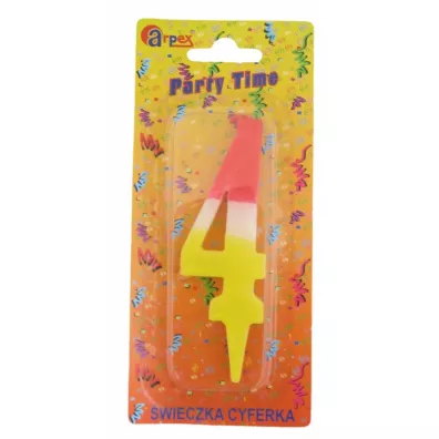 Arpex �wieczka urodzinowa Party Time Cyfra 4 D9905-4