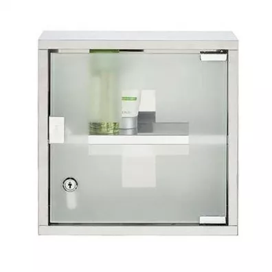 Storage Solutions Metalowa apteczka cienna biaa