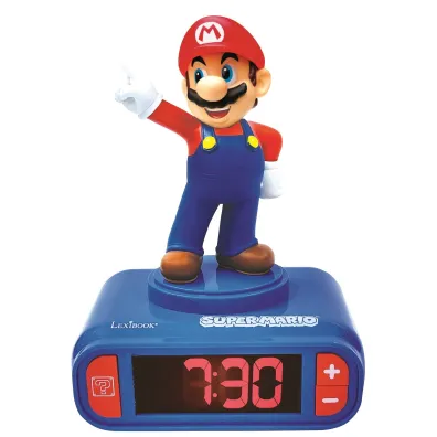Budzik cyfrowy z lampk� nocn� Super Mario i efektami d�wi�kowymi RL800NI