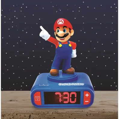 Budzik cyfrowy z lampk� nocn� Super Mario i efektami d�wi�kowymi RL800NI