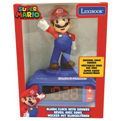 Budzik cyfrowy z lampk� nocn� Super Mario i efektami d�wi�kowymi RL800NI