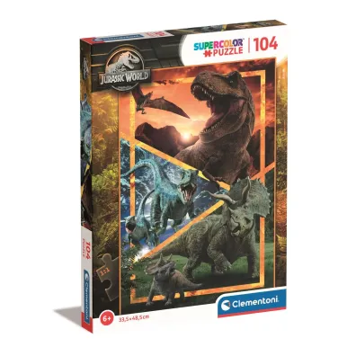 Puzzle 104 el. SuperColor. Jurassic World Clementoni