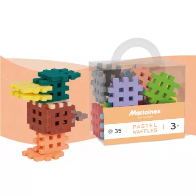 Klocki konstrukcyjne Mini Waffle 35 element�w Pastel MARIOINEX 903674