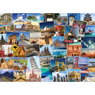 Puzzle 1000 el. Poczt�wki ze �wiata Eurographics