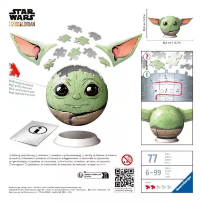 Puzzle 72 el. 3D Star Wars Grogu Kula Ravensburger