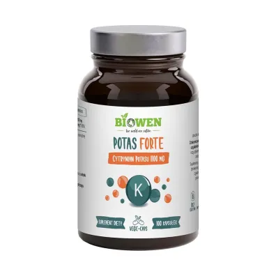 Biowen Potas Forte - cytrynian potasu - Suplement diety 100 kaps.