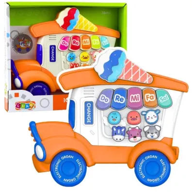 LeanToys Pianinko elektryczne dla malucha pomara�czowe