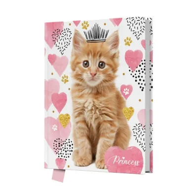 M&G Pami�tnik z k��dk� Princess Cat 80k. 14x18cm
