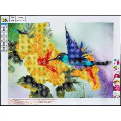 Centrum Diamentowa mozaika 5D - Bird 30x40cm