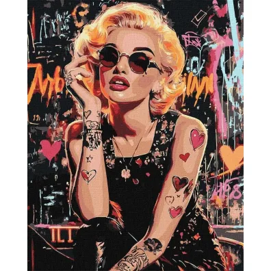 Ideyka Malowanie po numerach - Buntowniczka Monroe 40x50cm