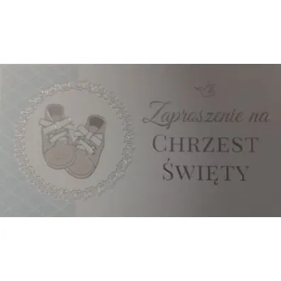 Art Nuvo Zaproszenia Chrzest, Komunia 10 szt.