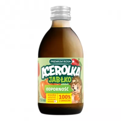 Premium Rosa Acerolka jabko 100% z owocw 250 ml